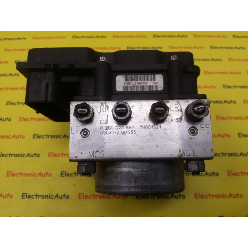 Pompa ABS Citroen Nemo, Peugeot Bipper, Fiat Fiorino, 0265231997, 51801321, 0265800662,