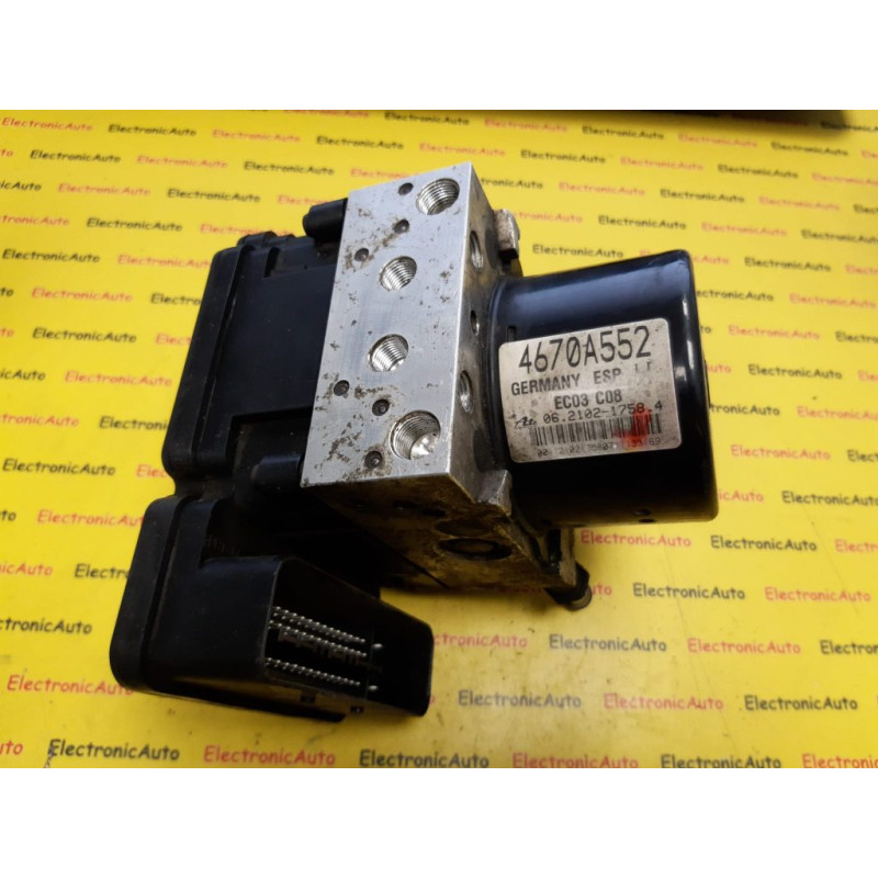 Pompa ABS ABS Mitsubishi Outlander, 4670A552, 06210957693